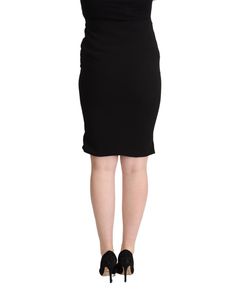 Gorgeous brand new Dolce & Gabbana pencil cut high waist skirt Knee length with a high waist design Classic black color Zipper and button closure Adorned with logo details Made in Italy Material: 54% Viscose 43% Acetate 3% Spandex Lining: 87% Cupro 13% Elastane Black Sleek Midi Pencil Skirt, Black Sleek Midi-length Pencil Skirt, Sleek Black Midi Pencil Skirt, Sleek Black Midi Length Pencil Skirt, Knee-length Mini Skirt For Office, Classic Black Knee-length Pencil Skirt, Chic Black Knee-length Pencil Skirt, Chic Knee-length Formal Bottoms, High-waisted Pencil Skirt For Office