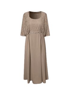 Taupe Pink Tea, Lace Chiffon, Belt Dress, Mother Of The Bride Dress, Applique Dress, Dress Set, Tea Length, Dress Suits, Lace Applique