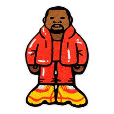 an image of a cartoon character in red and yellow clothes with his hands on his hips