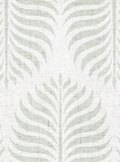 a white and gray wallpaper with leaves on it