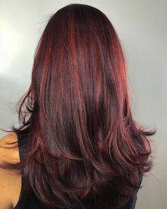 15 Hottest Brown Hair with Red Highlights Brown Hair With Red Highlights, Brown Hair With Red, Hair With Red Highlights, Brownish Red Hair, Lisa Hair, Long Bobs