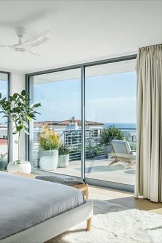 #bedroom #ocean #view #lmd #architecture #studio #large #clear #sliding #doors #windows #glass #luxury #homes #inspo #ideas #style #design #home #interior #design #scandinavian #inspired Bedroom Ocean View, Oceanfront Homes, California Beach House, Light Hardwood, Light Hardwood Floors