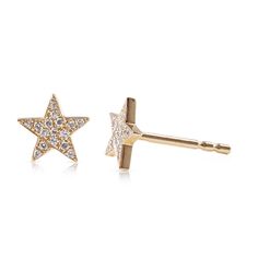 Diamond Star Earrings, Gold Market, Multiple Piercings, Diamond Star, Stud Set, Star Studs, Sparkle Diamonds, Star Designs, Star Earrings