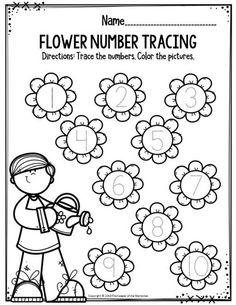 the flower number tracking worksheet