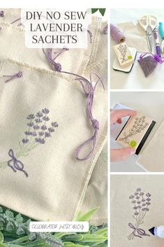 the instructions for how to sew lavender sachets