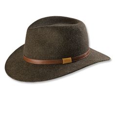 Expertly shaped and blocked in Fall River, Massachusetts, at one of the last hat manufacturers left in America, this fine wool-felt hat offers timeless looks and fit. Moisture-wicking sweatband. Size reducer included to create a custom fit. Oil-tanned leather hatband. 2¾" brim tapers to 2½" on the sides. 4" crown. Pure wool felt. Brush clean. Fall River, Massachusetts. Sizes: M(7-7⅛), L(7¼-7⅜), XL(7½-7⅝), XXL(7¾-7⅞). Outdoor Fedora Hat In Felt, Curved Brim Felt Hat For Winter Outdoor, Wool Hat With Curved Brim For Outdoor, Winter Curved Brim Felt Hat For Outdoor, Wool Fedora Felt Hat For Outdoor, Wool Brimmed Hat For Outdoor, Curved Brim Felt Hats For Outdoor, Outdoor Wool Fedora Felt Hat, Outdoor Wool Fedora Hat