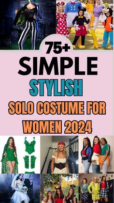 the cover of 75 simple stylish halloween costumes for women in color and sizes