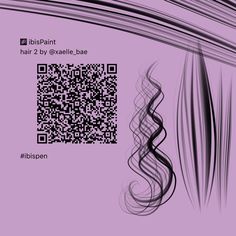 a purple background with black lines and a qr - code on the bottom right corner