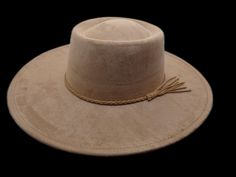 95cm brim fits 56cm-58cm fully adjustable  flat brim round top fedora great for hat burning Clean with a damp cloth Hat Burning, Round Top, Top Round, Brim Hat, Faux Suede, Fedora, Caps Hats, Camel, Accessories Hats