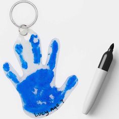 Create Your Own Hand Print Keychain Kit by Pikkii Keyring Craft, Baby Handprint, Shrinky Dink, Young Forever, Love Coupons, Handy Dandy, The Nest, Fun Crafts For Kids, Personalized Keychain