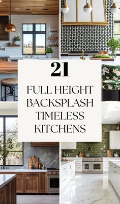 21 gorgeous design to inspire you. Learn everything you need to know about ful height backsplash, I cover pros and cons, material ideas and more... Backsplash Design Ideas, Backsplash Window Kitchen, Full Wall Kitchen Backsplash, How High Should Kitchen Backsplash Go, Latest Kitchen Backsplash Trends, 2025 Backsplash Trends, Fluted Backsplash Kitchen, Backsplash To Ceiling Kitchen, Large Format Backsplash