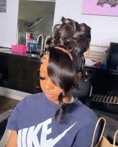 Lacefrontal Hairstyle Ponytail, Double Frontal Updo, Bun Frontal Wig, Frontal Updo Hairstyles For Black Women, Updo Hairstyles Wig, Updo Frontal Hairstyles, Frontal Bun Hairstyles, Lace Front Ponytail Styles, 2 Frontal Ponytail