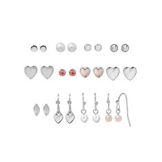 Discover endless fashion possibilities with this LC Lauren Conrad earring set, a versatile collection of twelve pairs of earrings that is designed to complement every facet of your style. Discover endless fashion possibilities with this LC Lauren Conrad earring set, a versatile collection of twelve pairs of earrings that is designed to complement every facet of your style. FEATURES Includes: 12 pairs of earrings Backings: fishhook, post Nickel free Metal: steel, zinc Material: acrylic, glass Pla Endless Fashion, Heart Themed, Pearl Heart, Girly Accessories, Recycled Metal, Lc Lauren Conrad, Lauren Conrad, Gender Female, Earring Set