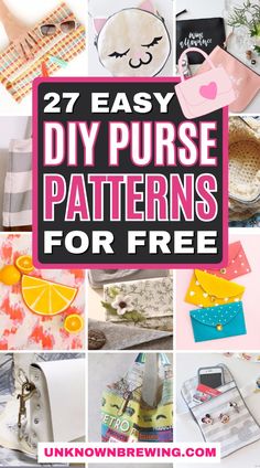 the 25 easy diy purse patterns for free are great to sew and can be made in any size