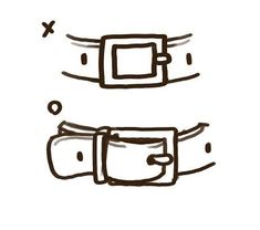 a hand drawn illustration of a belt