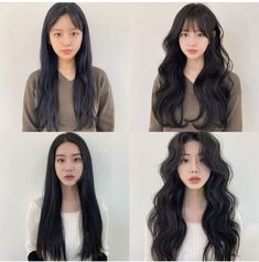 Asian Hair Perm, Wavy Hair Korean, Curly Asian Hair, Korean Wavy Hair, Big Waves Hair, Hairstyle Korean, Ref Hair, Long Hair Perm, Korean Hairstyles