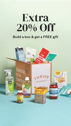 an extra 20 % off box and get a free gift