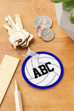 Custom Text and Color Volleyball Key Chains Gifts For Volleyball Players, Blue Volleyball, Volleyball Team Gifts, Volleyball Gifts, Color Picker, Volleyball Team, Text Box