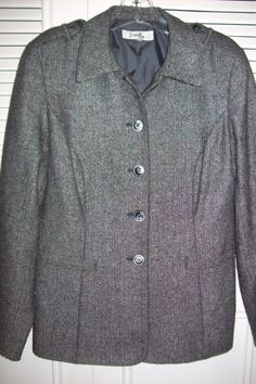 "Vintage herringbone jacket featuring epolets, back belt , see picture showing the back, - this jacket is so very smart, vintage in all its quality and style. Very impressive vintage with no flaws of any kind. Bust measures 40\", length 28 1/2\". Stored with TLC Comes from a smoke-free home Designed by Emily" Herringbone Jacket, Wool Jacket, Jacket Coat, Herringbone, Men Sweater, Coats Jackets, Jackets & Coats, Jackets For Women, Size 10