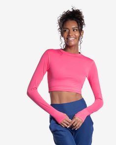 Women wearing watermelon everyday crop top navy joggers. (Style 4015) - BloqUV Capri Sun, Beach Tennis, Sun Shirt, Upf 50, Long Length, Performance Outfit, Crop Shirt, White Tops, Black And Navy