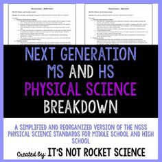 the next generation ms and hs earth and space science breakdown