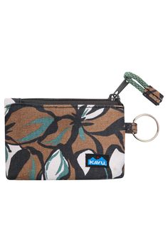 The Stirling wallet is the freshest zip ID case in the land. Keeps your ID, cards and cash safe. Complete with key ring for on the go action. Get real funky and pair it with one of KAVU's lanyards. Double sided wallet with metal key ring, zip compartment with ID window and rope loop zip pull. Dimensions: 3.25” x 5”. Fabric: 12oz 100% cotton canvas. Lining: 100% polyester. Please note: when smaller items use bigger prints it may contain other parts of the print that are different than what's phot Cash Safe, Rope Sandals, Grandpa Sweater, Rope Bag, Women's Headwear, Clip Wallet, Minimalist Wallet, Stirling, Get Real