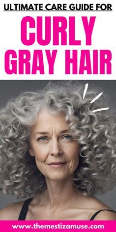 Curly Gray Hair, Grey Hair Care, Grey Curly Hair, Natural Gray Hair, Talcum Powder, Curly Girl Method, Hair Essentials, Short Black Hairstyles, Types Of Curls