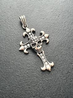 Gothic Pink Cross Skull pendant with Zirconia, 925 sterling silver -------------------------------------------------------------------------- All our silver jewelry are 925 stamped. 📦 FREE SHIPPING Due to the current Global Health Issue, Shipping delays may occur in your designated countries. 🔸️All items shipped within Canada Domestic) are Expedited Parcel (Canada Post) with tracking number. Package delays usually occur up-to 2-3 business days as per our assessment. 🔸️Items Shipped to USA Int Handmade Punk Style Cross Jewelry, Punk Style Silver Cross Pendant Jewelry, Sterling Silver Punk Pendant Jewelry, Punk Sterling Silver Pendant Jewelry, Punk Style Sterling Silver Pendant Jewelry, Jewelry Cross, Pink Cross, Global Health, Turquoise Stud Earrings