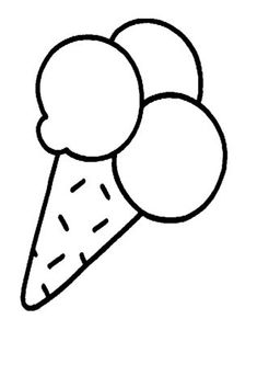 an ice cream cone with three scoops