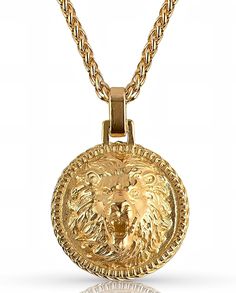 PRICES MAY VARY. ☑️ INTRODUCING THE FORGE & FOUNDRY LION PENDANT “ASLAN” - Strength, passion, and courage collectively symbolize a lion. Wear this pendant with pride and show your true colors. The lion has been intricately handcrafted and set in a classic circle design. ☑️ GENUINE 18K GOLD-PLATED STAINLESS STEEL - At Forge & Foundry we use only the highest quality 316L surgical grade stainless steel. Far more durable than silver, gold, or platinum. It will not rust, corrode, tarnish, stain, fade Lion Necklace, Lion Pendant, Compass Pendant, Mens Jewelry Necklace, Mens Pendant, Circle Design, Adjustable Necklace, Chain Pendants, Artisan Jewelry