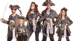 a group of people dressed in pirate costumes