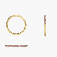 Made to Order
Gold Kt: 14K (also available in 18K)
Available Gold Color: Rose Gold, Yellow Gold, White Gold
Width of Ring - 1.65MM
Round Pink Sapphire: 19 pc 1.45MM
Pink Sapphire CTW: 0.27 ctw Pink Sapphire Ring, Local Jewelry, Wrap Rings, Wide Bands, Eternity Bands, Gold Yellow, Diamond Gemstone, Pink Sapphire, Jewelry Stores