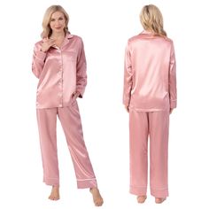 Indulge in ultimate comfort with the luxurious PearlSilk™ Pajama Set. Made from high-quality vegan silk satin, this 2-piece ensemble is cool, breathable, and exquisitely soft and silky to the touch. Enjoy a blissful sleep that is free of discomfort, with less sweating and hot flashes. Perfect for restful slumber, the PearlSilk™ pajama set is the ultimate in attainable luxury & comfort. Tired of pajamas that don’t look flattering nor feel great? Too many times we find ourselves wearing clothes at Silk Pajama Sets, Pajama Sets For Women, Satin Nightwear, Silk Eye Mask, Silk Pajama, Silk Satin Fabric, Silk Pajama Set, Rosy Pink, Hot Flashes