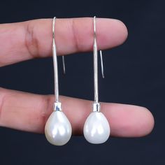 Pearl Silver Earring ,Tear drop Pearl Earring, 925 Silver Earring Handmade Silver Earring  Fresh water pearl earring, Long Pearl Earring Sterling Silver Drop Pearl Single Earring, Pierced Teardrop Pearl Earrings, Pearl Drop Earrings Gift, Silver Pearl Teardrop Drop Earrings, Pearl Drop Earrings For Gift, Drop Pearl Earrings With Ear Wire For Gift, Pierced Teardrop Pearl Earrings In Sterling Silver, Silver Drop Pearl Single Earring, Silver Drop Earrings With Pearl Pendant