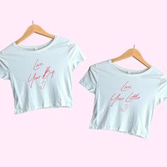 A love letter to your future little in T-shirt Form <3 -Sold separately -Baby tee comes in black or white -52% combed ring-spun cotton, 48% polyester  -Made to order (ships in 2-5 business days) -If EXPRESS shipping is requested, please include your phone number as a note in your order! Thank you!! :) Family Matching Short Sleeve Tops With Letter Print, Family Matching Tops With Letter Print And Short Sleeves, Fitted Short Sleeve Tops Gift, Fitted Short Sleeve Tops For Gift, Short Sleeve Tops With Text Print For Gift, Short Sleeve Slogan Tops As Gifts, Short Sleeve T-shirt With Text Print, Graphic Tee With Letter Print As Gift, Graphic Tee With Slogan As A Gift