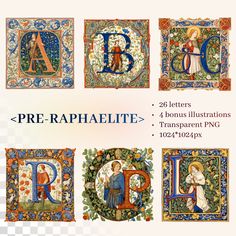 the alphabets and letters in medieval art