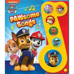 the dvd cover for paw patrol's 1, 2, and 3 song book