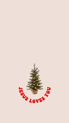 a small christmas tree with the words merry love you written on it's side