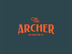 the archer logo with an orange and black font that reads,'60 meeting st '