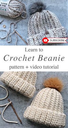 crochet beanie pattern and video guide