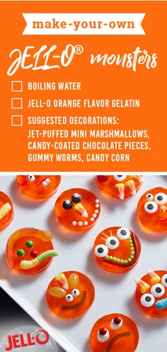 an advertisement for jello - o monsters is shown