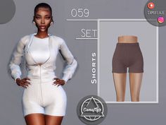 an image of a woman in short shorts and tights for the simse game