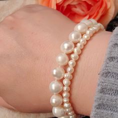 Excited to share the latest addition to my #etsy shop: Double layer Pearl Bracelet，Genuine Tiny Pearl Bracelet，14K Gold Clasp Freshwater Pearl Bead Bracelet, Baroque Pearl braclet, Gift for her https://etsy.me/3jhVdwE #white #round #gold #no #pearl #unisexadults #pearl Pearl Bead Bracelet, Lock Style, Tourmaline Ring, Pearl Shell, Baroque Pearls, Bead Bracelet, Pearl Bracelet, Earring Gifts, Pearl Beads