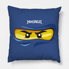 a blue pillow with an image of a banana in the middle of it and text that reads, i don't mind