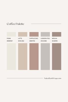 the color scheme for coffee palette