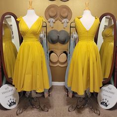 Stunning Timeless Dress. Classic Retro Chic 50s Style Flair With An Audrey Hepburn Look. Solid Sunshine Yellow And That Perfect Go-To For A Summer Wedding, Cocktail Hour, Dinner Party, Sad So Much More! Not An America Vintage Brand But Definitely That Style Tank V-Neckline, Gathered Sleeves, Pleated Waistline, Full Flared Skirt, With A Zipper Back Closure And Tie Top Sleeves. Feminine Design And Stunning Feel. Fine Quality Made Dress With All The Retro Wow! Approximate Measurements: S - Bust: 32 Fitted Yellow Retro Midi Dress, Fitted Yellow Vintage Dress For Summer, Vintage Yellow Midi Dress For Summer, Retro Mustard Dresses For Spring, Yellow Retro Vintage Dress For Garden Party, Yellow Fitted Vintage Midi Dress, Retro Yellow Party Dress, 1950s Style Yellow Dress For Garden Party, Fitted Yellow Vintage Midi Dress