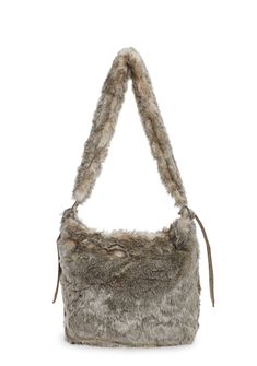 Darker Wavs Faux Fur Tote Bag - Brown Faux Fur Shoulder Bag For Everyday Use, Faux Fur Lined Tote Shoulder Bag, Faux Fur Tote Shoulder Bag With Lining, Winter Faux Fur Shoulder Bag With Plush Lining, Winter Faux Fur Rectangular Shoulder Bag, Rectangular Faux Fur Shoulder Bag With Fur Lining, Winter Leather Shoulder Bag With Faux Fur Lining, Faux Fur Lined Shoulder Bag, Everyday Faux Fur Trim Shoulder Bag