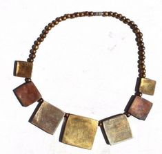 Vtg 1970's Brass & Copper MCM Ball Chain Square Reto Geometric Choker Necklace  Condition: Great (See Photos For More On Condition)  CHECK OUT MY OTHER ITEMS LIKE THIS FOR SALE  (BIN  F3) Vintage Adjustable Rectangular Necklace, Vintage Costume Jewelry, Ball Chain, Vintage Costumes, Costume Jewelry, Arrow Necklace, Choker, Choker Necklace, Silver Bracelet