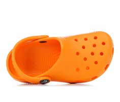 Crocs™ is committed to establishing carbon reduction goals targeting net zero emissions by 2030,Lightweight Croslite™ foam construction, Easy slip-on design with pivoting heel strap, Classic round toe with Roomy Fit, Molded footbed with Iconic Crocs Comfort™,Durable and non-marking outsole, Customize with Jibbitz™ charms for a personalized look, Look for more Crocs™ and Jibbitz™ style options in store, Crocs™ branding details | Kids' Crocs Toddler Classic Clogs Sandals in Orange Zing Size 4 - In Net Zero Emissions, Kids Crocs, Clogs Sandals, Net Zero, Boys Sandals, Hiking Sandals, Clog Sandals, Shoe Carnival, Kids Sandals