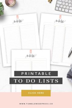 the printable to do list is shown on top of a desk with a keyboard, pen